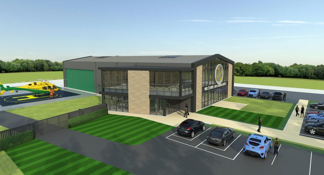 3D plans for the new custom-built Wiltshire Air Ambulance base.