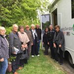 PCSO Juliet Evans and some residents at Inglesham