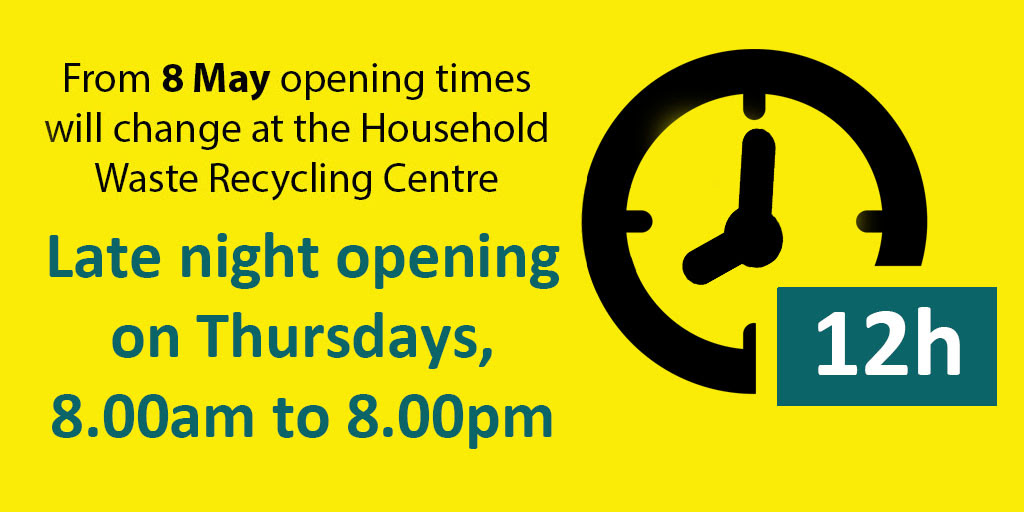 Household Waste Recycling Centre hours change