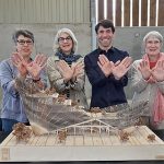 Trust volunteers Linda Kasmaty, Jane Milner-Barry, trust director Rod Hebden and volunteer Rosemary Yeldham at the Open Farm Sunday event at East Farm, near Avebury