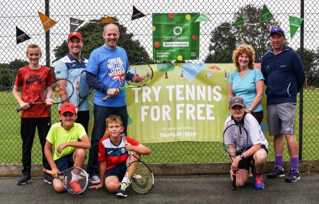 MP Justin Tomlinson Attends The Highworth Tennis Club Great British Tennis Weekend