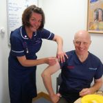 NHS Staff at GWH take flu jabs