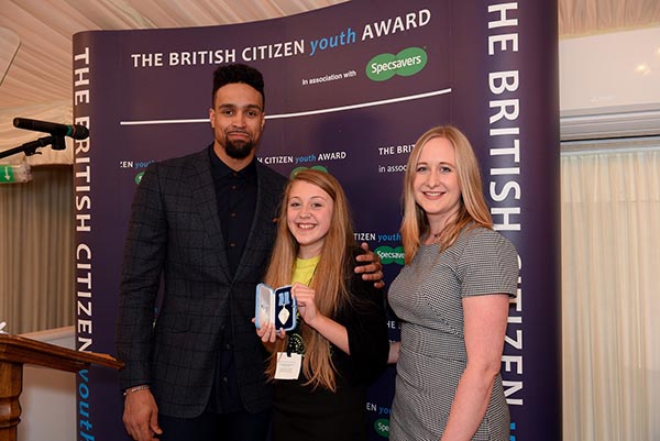 Young Swindon role model’s achievements honoured with a British Citizen Youth Award