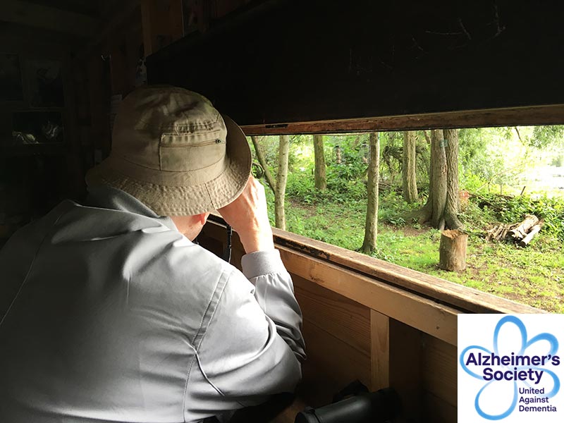 Alzheimer's Society Side by Side pair go bird watching