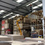 Contractors working on upgrading lights at GWP’s Cricklade production facility