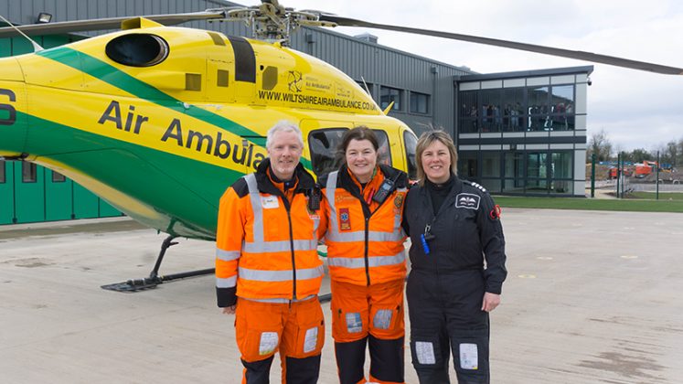 Wiltshire Air Ambulance Airbase Hand over