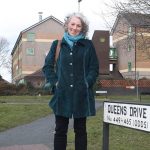 Cllr Cathy Martyn at the site of the planned £30m regeneration of Queens Drive
