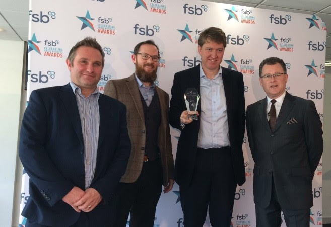 Excalibur Receives FSB Best Employer Award (from left to right, Mike Hayden, Josh Hoole, Peter Boucher, Dave Sharpe)