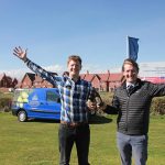 Alex & George Arkell celebrate at Tadpole Village