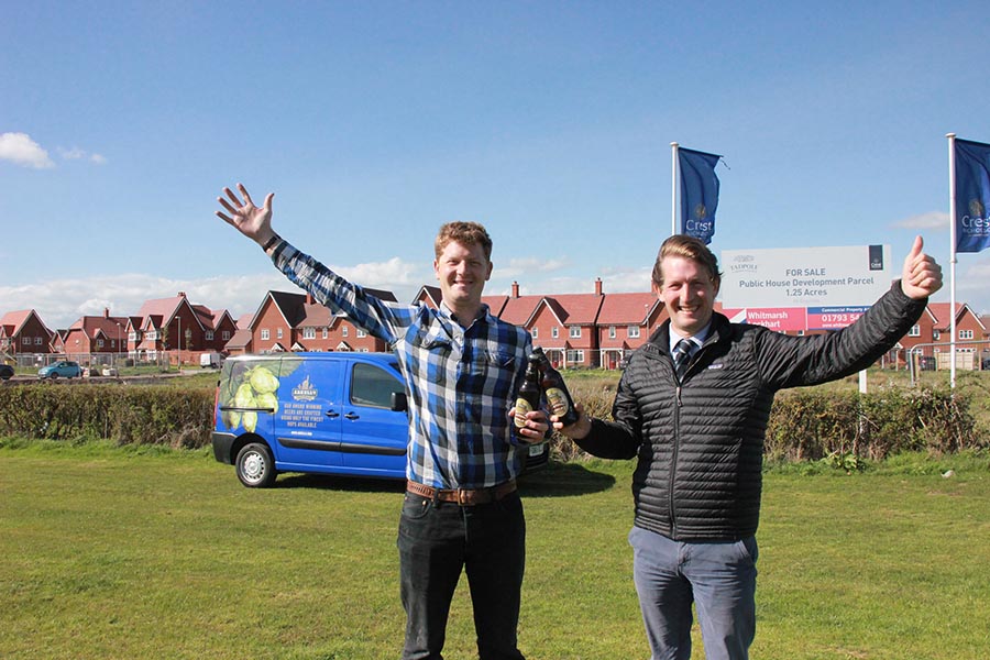 Alex & George Arkell celebrate at Tadpole Village