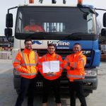 Paul Tkocz, Assistant Branch manager at Keyline Swindon, Chris Rekowski, and Jason Southern, Branch Manager at Keyline Swindon