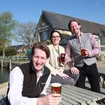 George Arkell, with Rachel & Marc Davies
