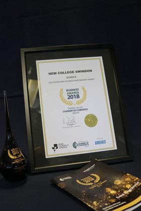 New College Swindon won the TVCC Education and Business Partnership Award
