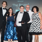The Brunel team receiving their Sceptre Award