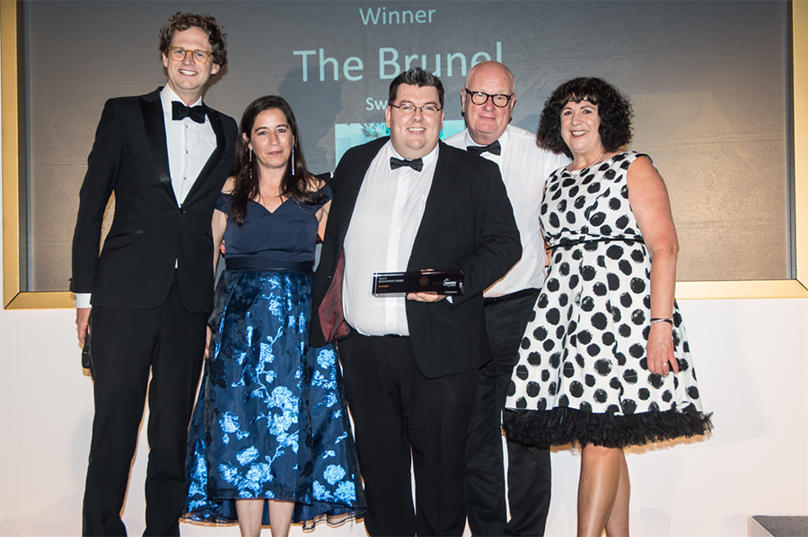 The Brunel team receiving their Sceptre Award