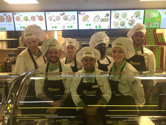 The team at Broccoli, Pizza and Pasta at The Crossing, The Brunel Centre, Swindon