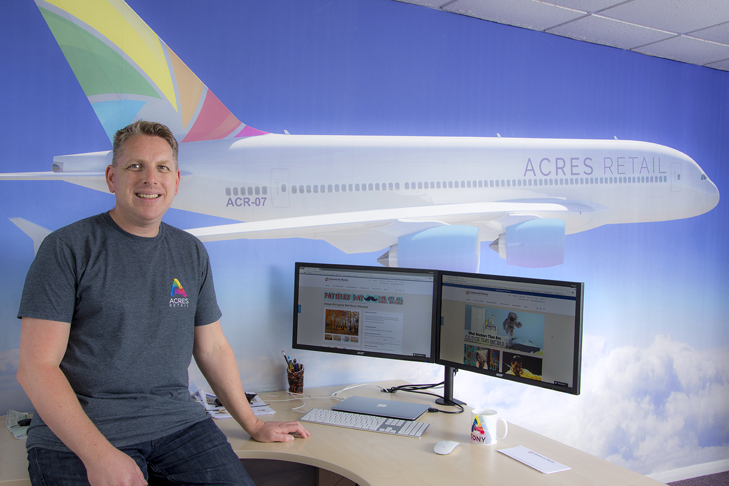 Tony with Acres plane
