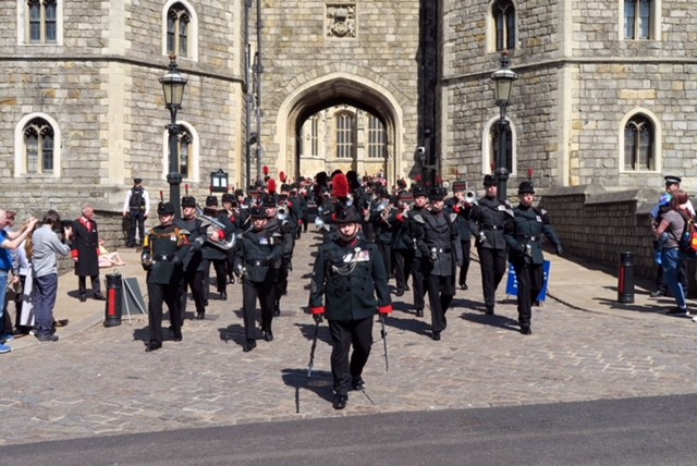 Waterloo Band and Bugles at changing of the guard Windsor 5 May 2018