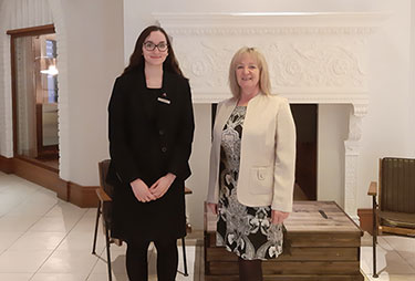 HR Officer Yossra Mahmoud at Swindon Marriott Hotel with Jessie May's Debbie Clark