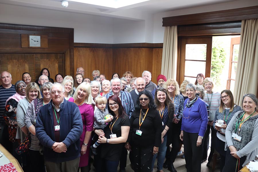 Volunteers meeting Susie