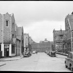 Emlyn Square, The Railway Village, Swindon, taken in March 1957.