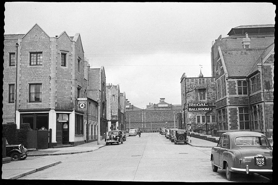 Emlyn Square, The Railway Village, Swindon, taken in March 1957.