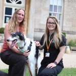 Council officers Alison Waine and Jordan McEwan with dog Mila