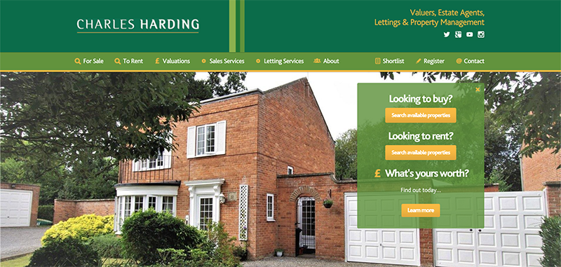 Charles Harding Estate Agents Website