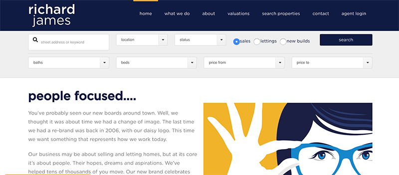Richard James Estate Agents Screenshot