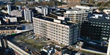Falcon House scaffolding removed as Swindon revamp takes shape