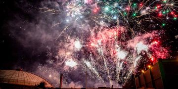 Swindon Oasis lights up skyline on golden anniversary