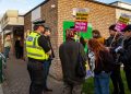 Restore Britain holds first Swindon meeting amid protest
