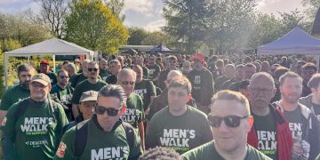 Hundreds join first men’s walk for Prospect Hospice in Swindon