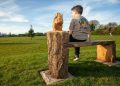 Parish turns felled tree into stunning park bench artworks