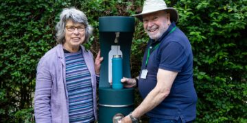 New free water refill fountain installed at Swindon Town Gardens