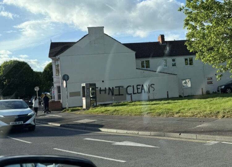 Swindon councillor condemns ‘ethnic cleanse’ graffiti in Broadgreen