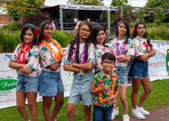 Hundreds gather for Swindon’s colourful San João Bash at Queens Park