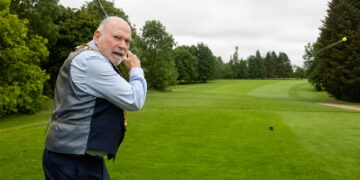 Mayor’s drive heads straight for the trees, again, at charity golf day