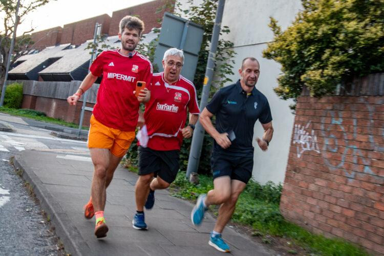 Comedian Ivo Graham runs to County Ground just before his own show starts