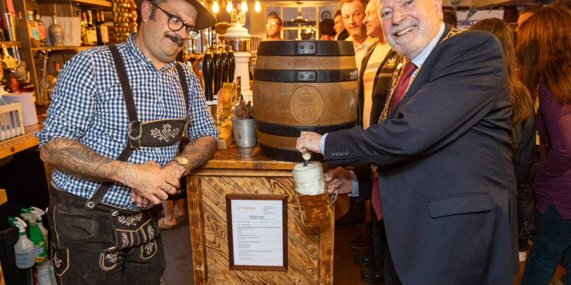 Mayor taps barrel as packed Tuppenny launches fifth Oktoberfest
