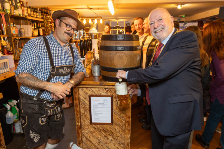 Mayor taps barrel as packed Tuppenny launches fifth Oktoberfest