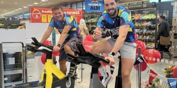 Aldi Stratton staff complete gruelling 24-hour cycling challenge for Teenage Cancer Trust