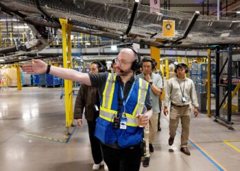 Former baker now shows thousands around Amazon’s Swindon robot hub